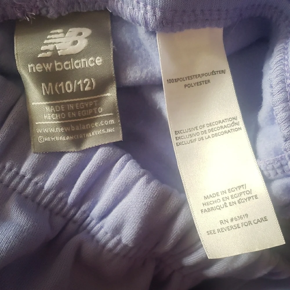 New Balance Girls Blue Cargo Jogger and Tshirt Set, Size M, 10/12